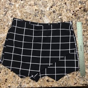 Black and white shorts